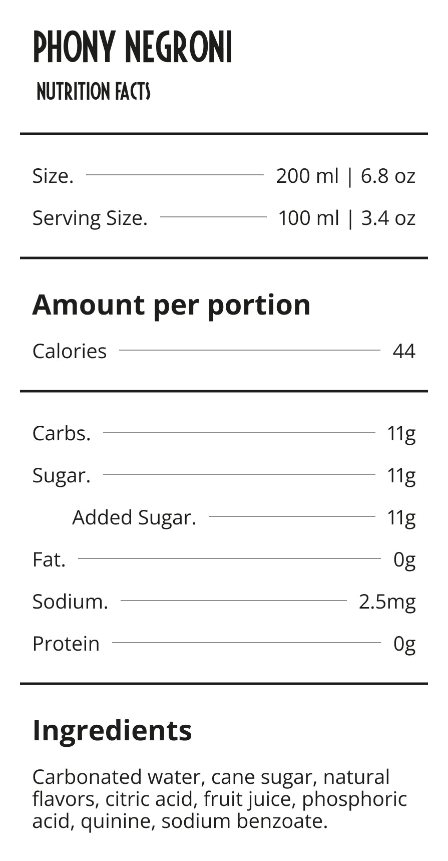 St. Agrestis Phony Negroni