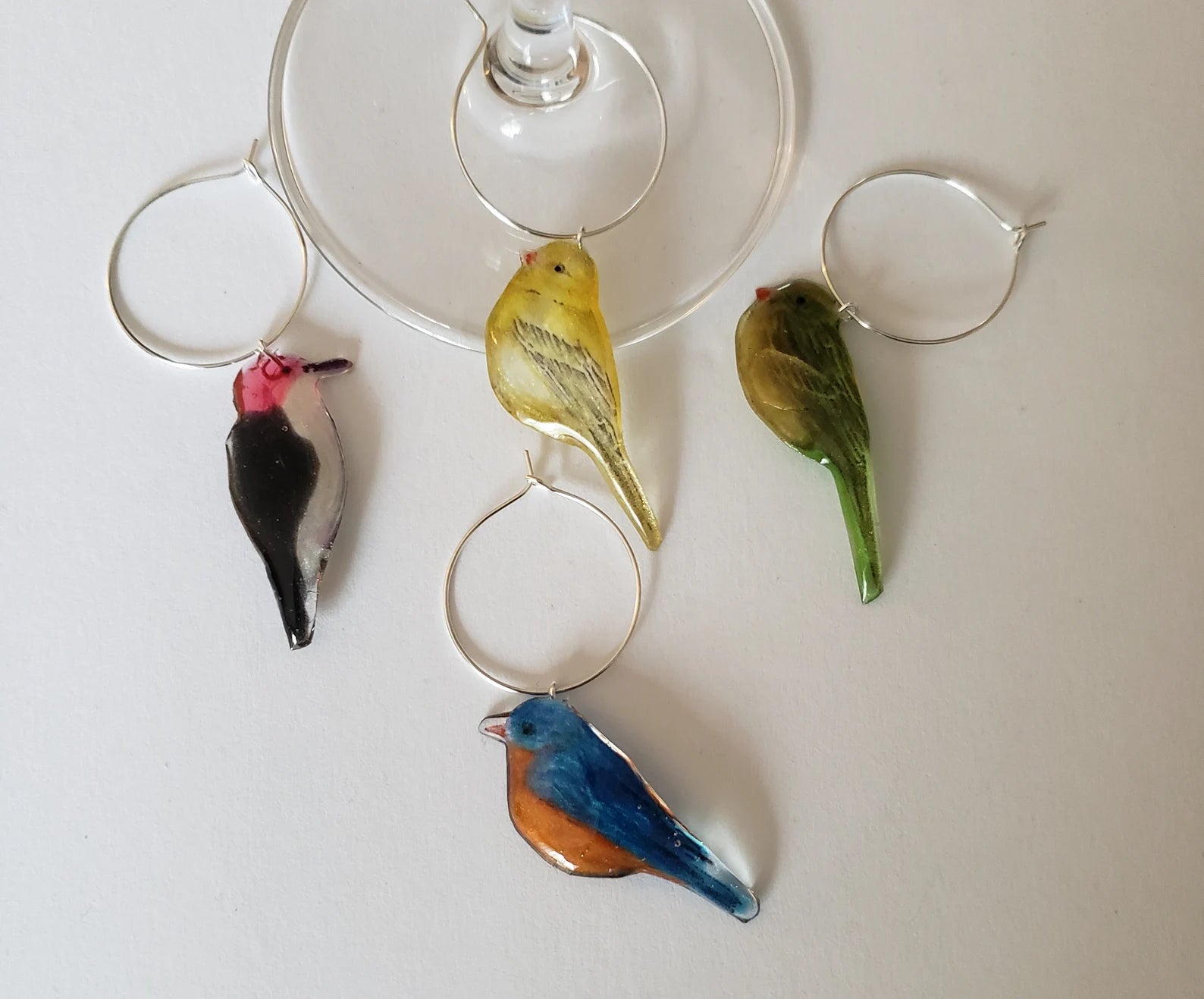 Bird Wine Charms